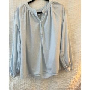Long Sleeve Henley Blouse